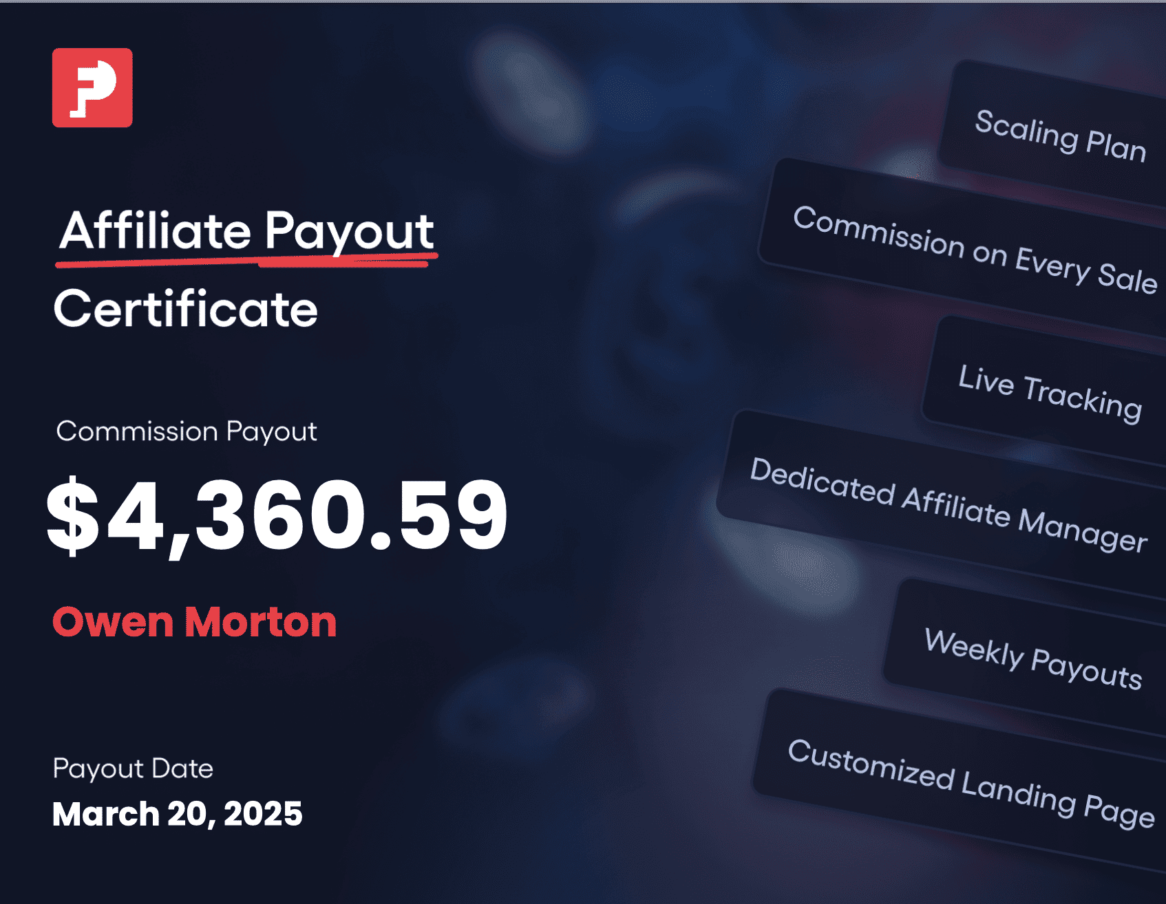 affiliate payout funderpro
