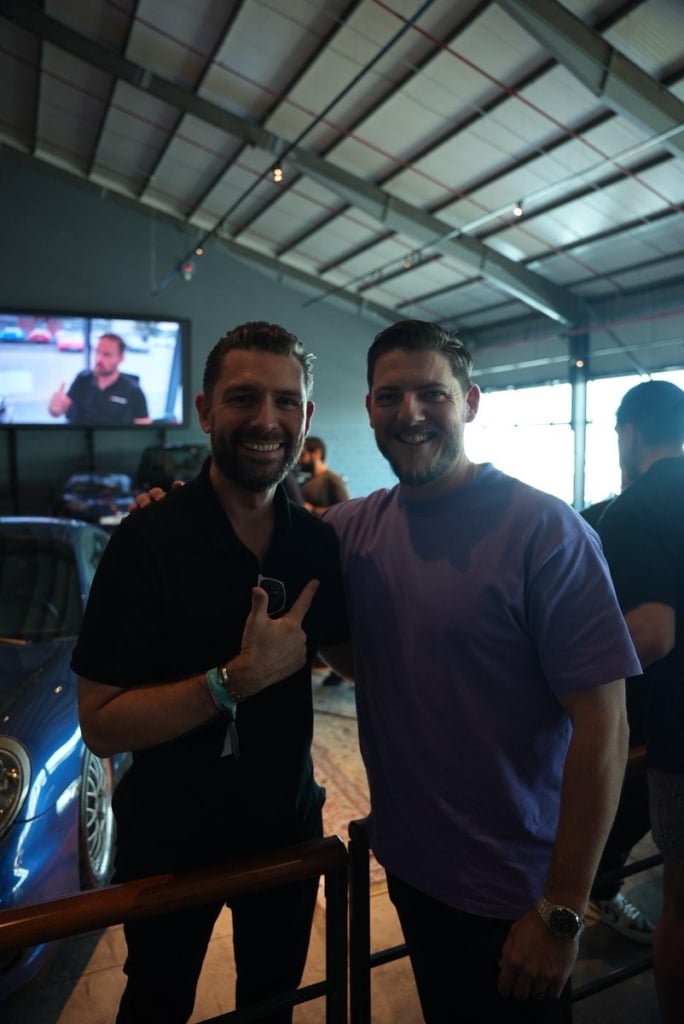 Owen Morton, James Walker at Flat 12 Cafe for an event around cars and watches. 